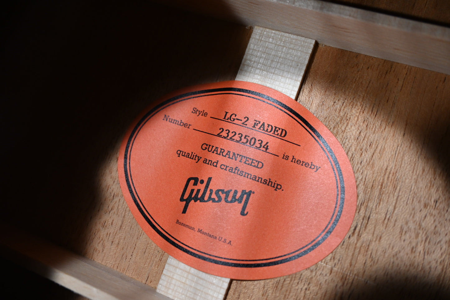 Gibson LG-2 Faded All Mahogany Guitar #5034 USED