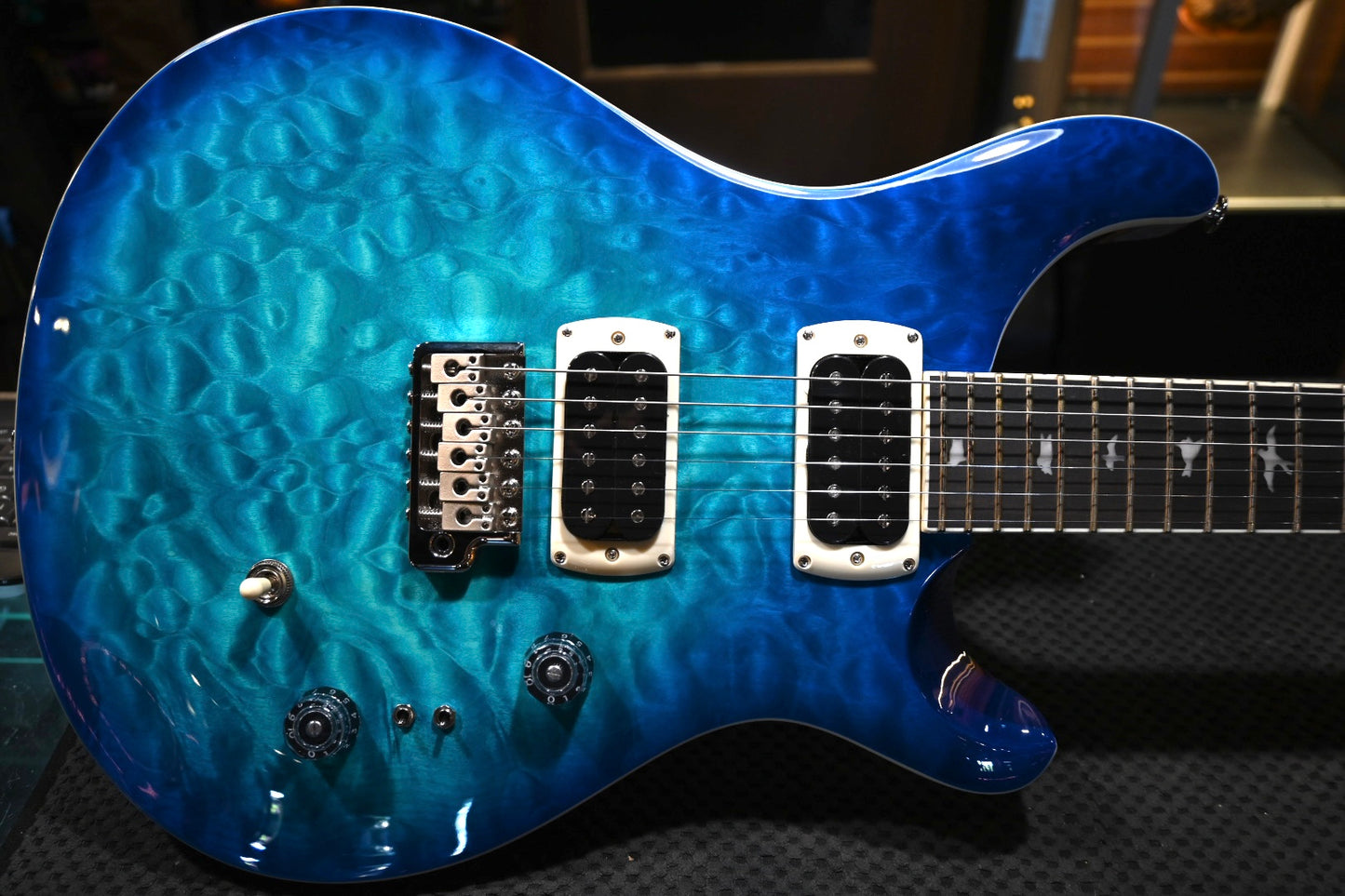 PRS SE Custom 24-08 Quilt - Lake Blue Guitar #5221