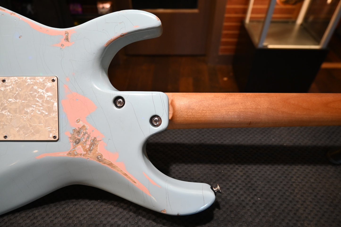 Tom Anderson Guardian Angel Player - Sonic Blue over Shell Pink Guitar #826A