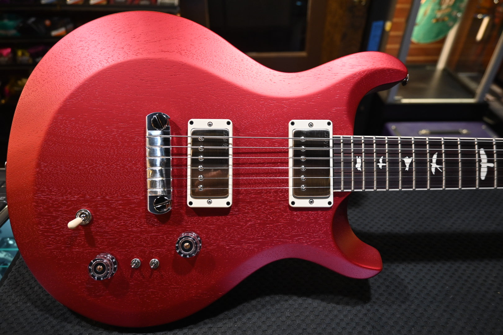 PRS S2 Mira 594 Satin - Candy Apple Red Guitar #4429 - Danville Music