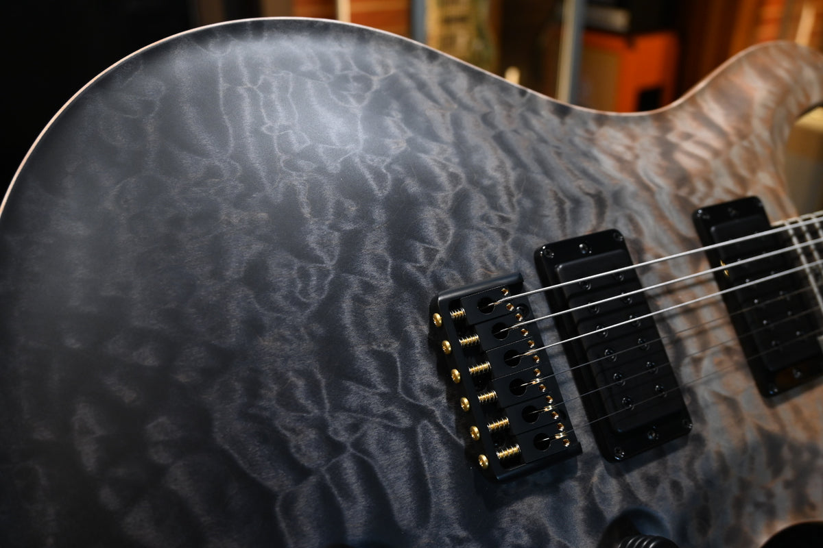 PRS Wood Library Holcomb 10-Top Quilt - Gray Black Fade Guitar #0526