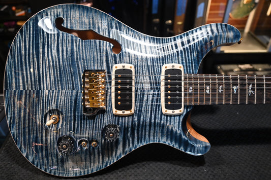 PRS 40th Anniversary Custom 24-08 Semi-Hollow Limited - Faded Whale Blue Natural Back Guitar #2758