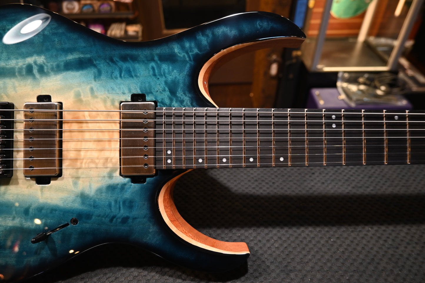 Mayones Duvell Elite 7 - Turquoise Iris Guitar #6109