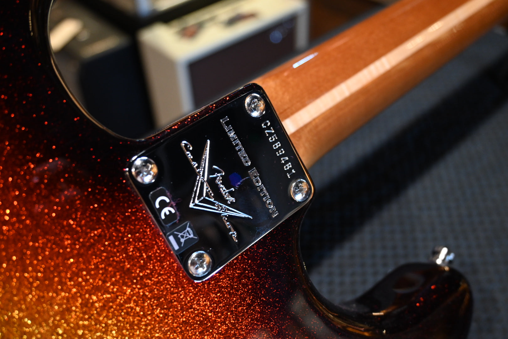 Fender Custom Shop Limited Edition Custom Deluxe Roasted Stratocaster - 3-Tone Burst Sparkle Guitar #9481 - Danville Music