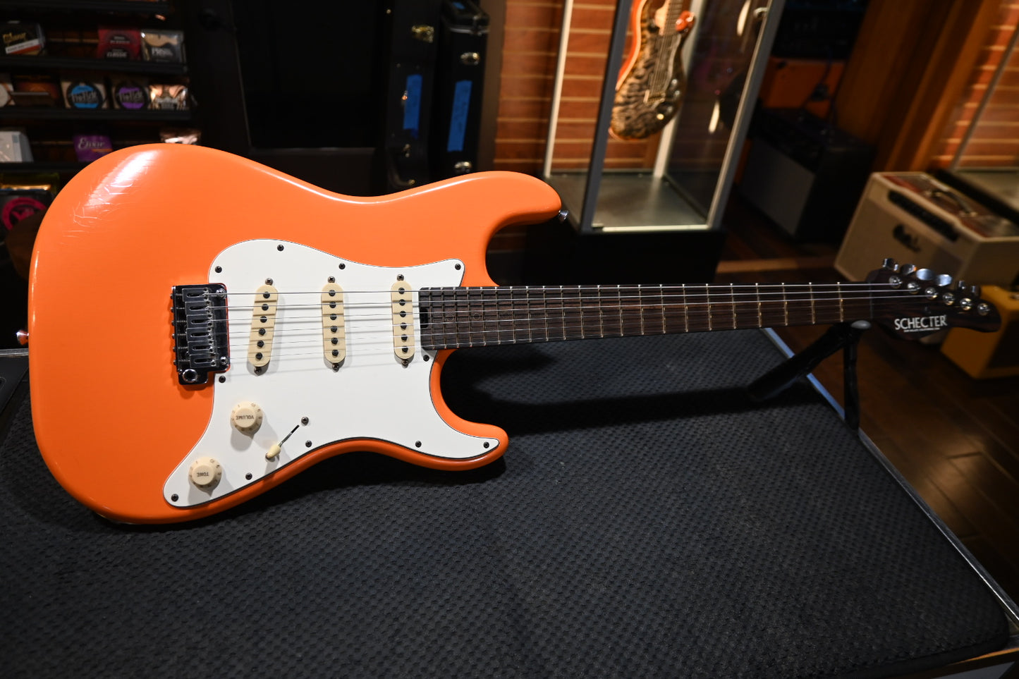 Schecter Nick Johnston USA Signature 2020 - Atomic Orange Nitro Guitar #1014