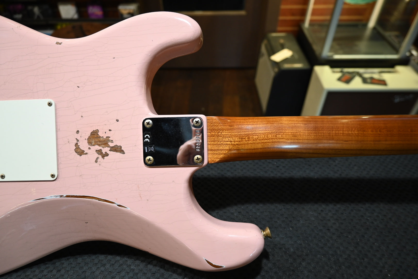 Fender Custom Shop 1963 Stratocaster Roasted Ash Relic - Shell Pink Guitar #8949 - Danville Music