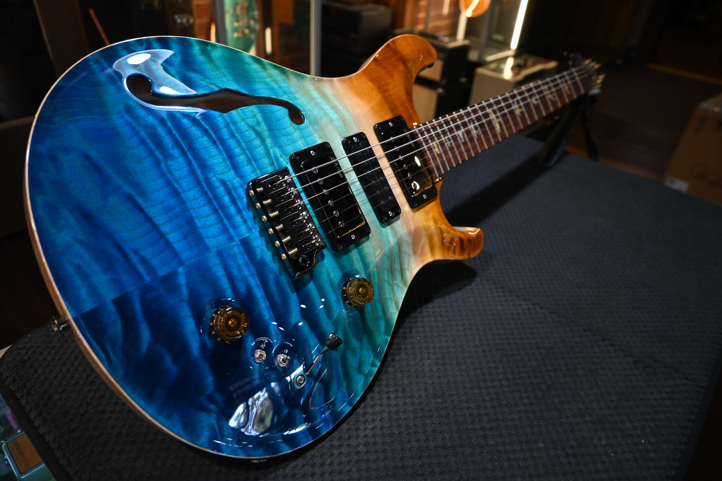 PRS Wood Library Special Semi-Hollow Danville Music 35th Anniversary Artist Top - Beach Fade Guitar #5862