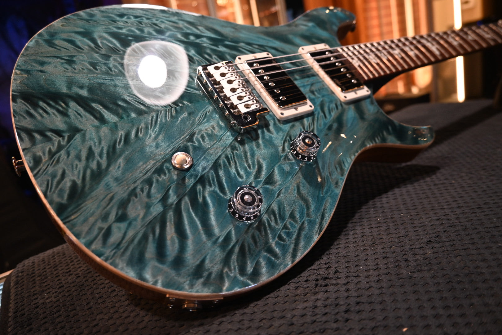 PRS Wood Library CE 24 Angel Step Quilt - Blue Crab Blue Guitar #0429 - Danville Music