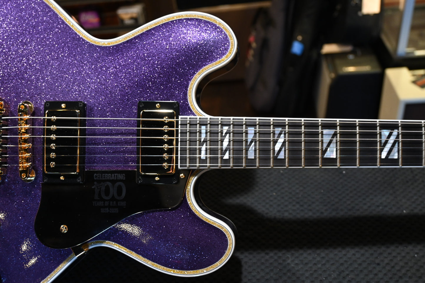 Gibson Custom Shop B.B. King Lucille Legacy One-of-a-Kind - Purple Sparkle Guitar #2889 - Danville Music