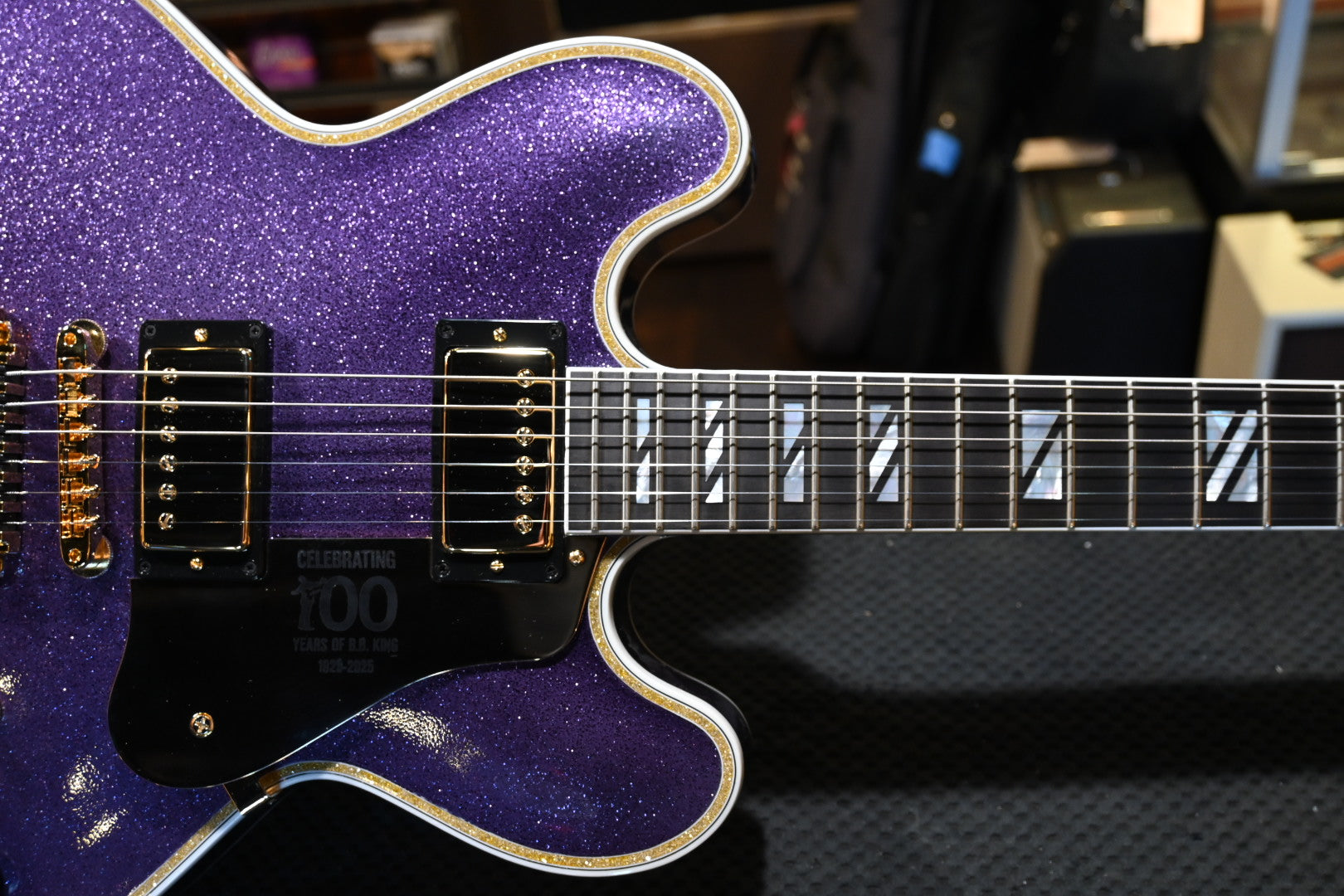 Gibson Custom Shop B.B. King Lucille Legacy One-of-a-Kind - Purple Sparkle Guitar #2889 - Danville Music