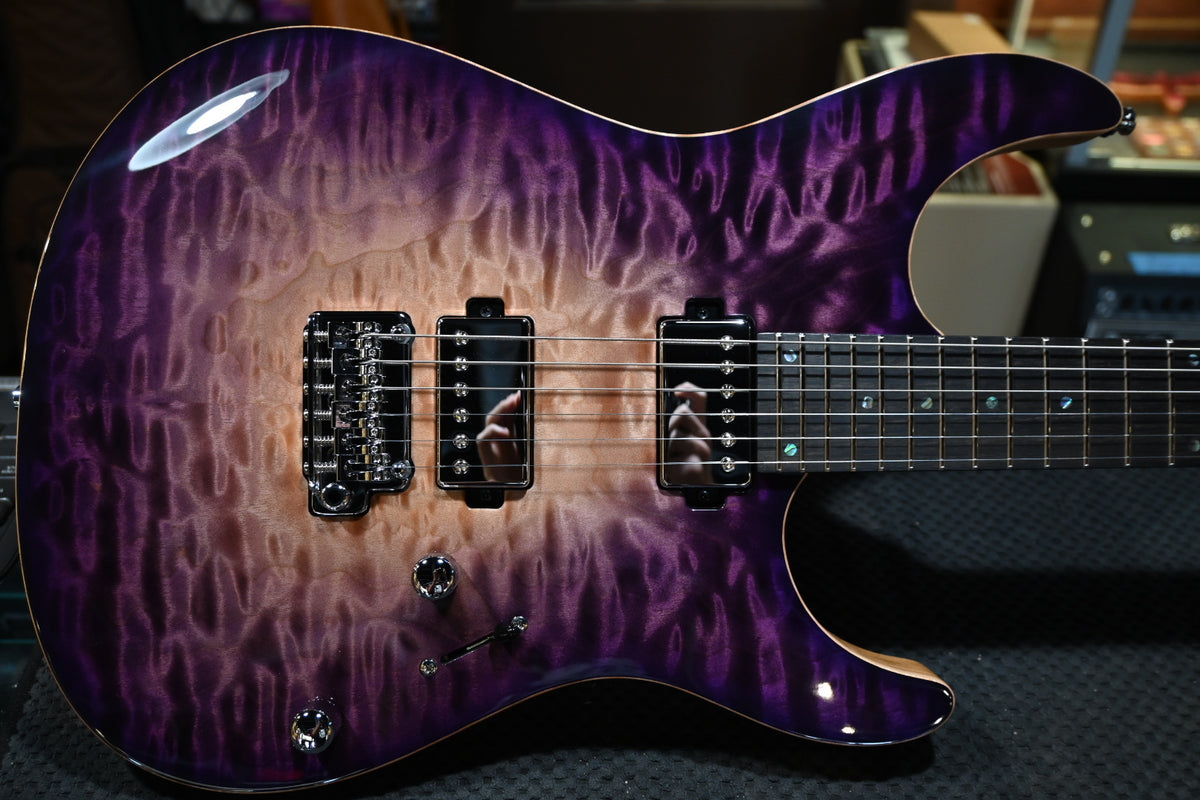 Mayones Aquila Elite V24 S 6 4A Quilt - Purple Iris Guitar #2722