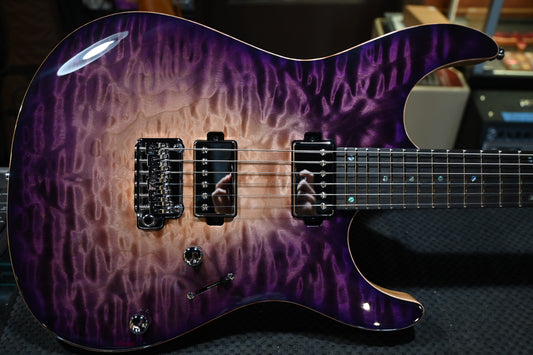 Mayones Aquila Elite V24 S 6 4A Quilt - Purple Iris Guitar #2722