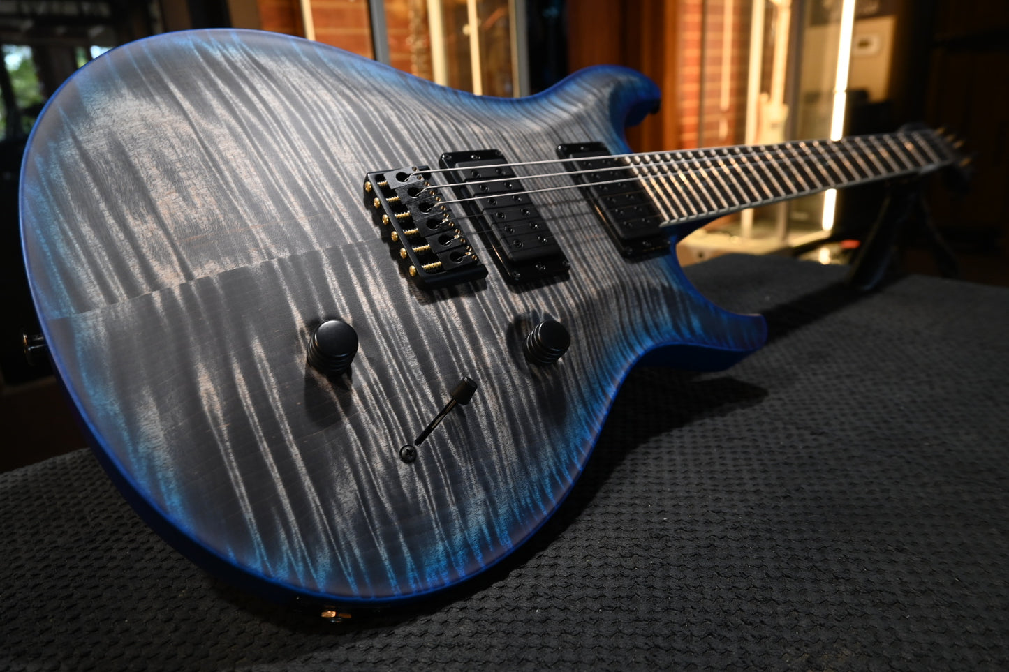 PRS Wood Library Holcomb 10-Top - Charcoal Blue Wrap Burst Satin Guitar #0435