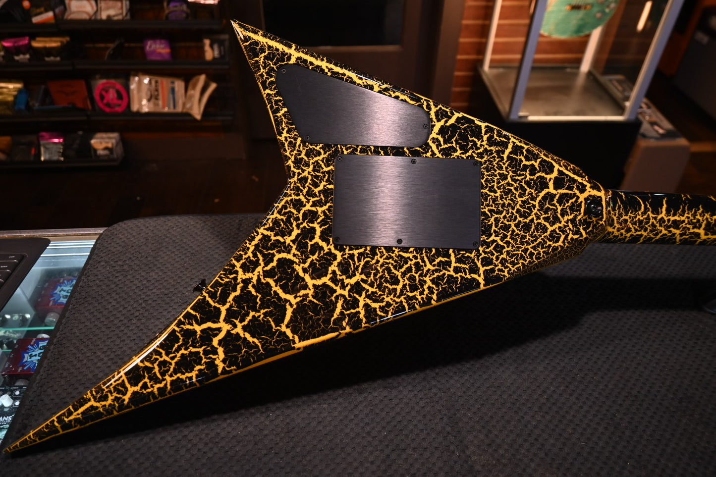 Jackson Custom Shop Randy Rhoads RR24 2H FR 2024 - Black Yellow Crackle Guitar #3862 - Danville Music