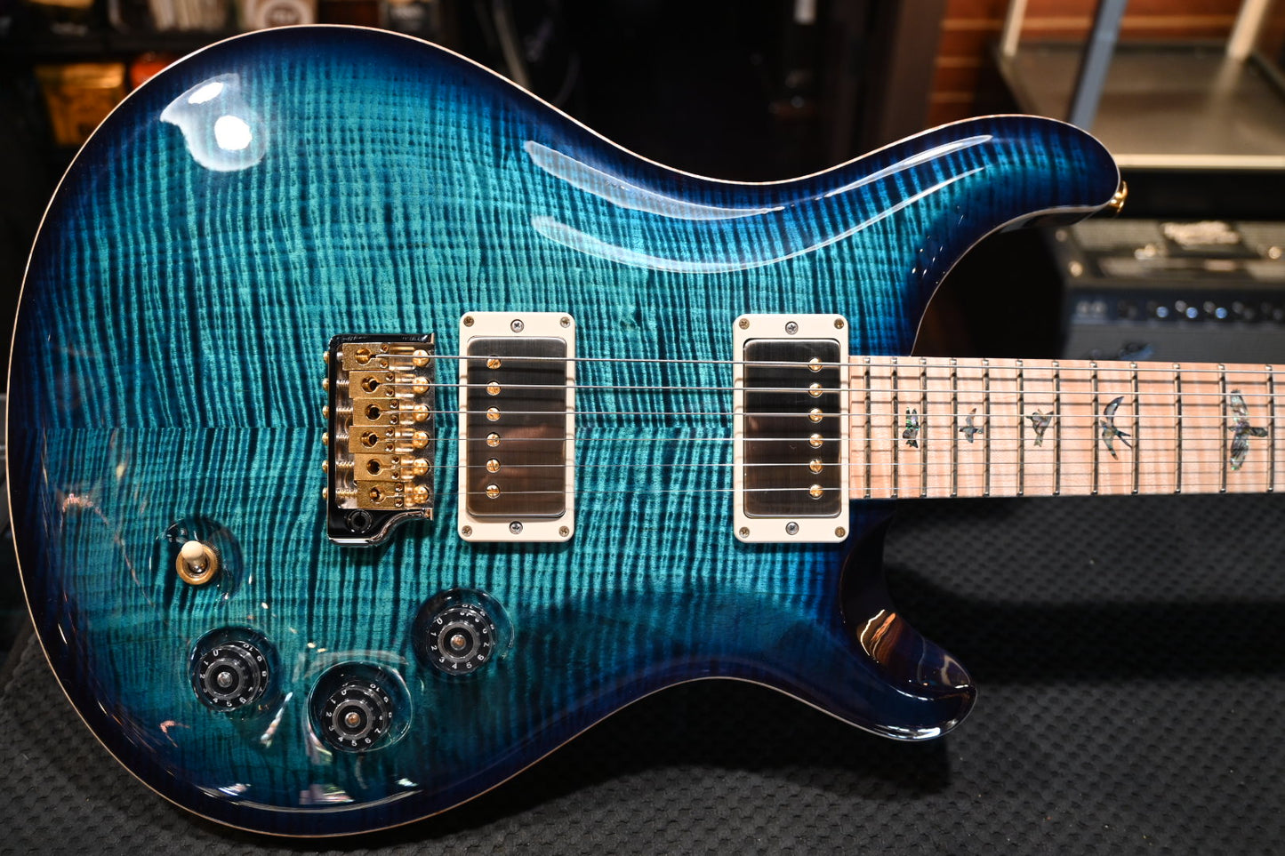 PRS Wood Library DGT 10-Top Figured Maple - Cobalt Blue Guitar #1919