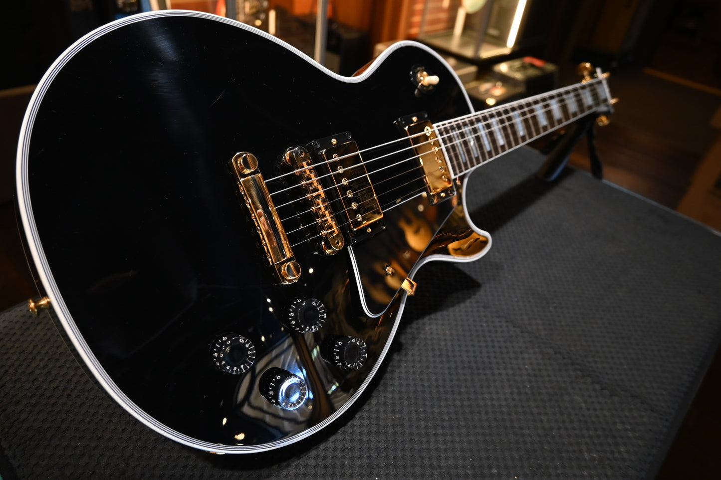 Gibson Custom Shop Les Paul Custom Long Scale - Ebony Guitar #1590
