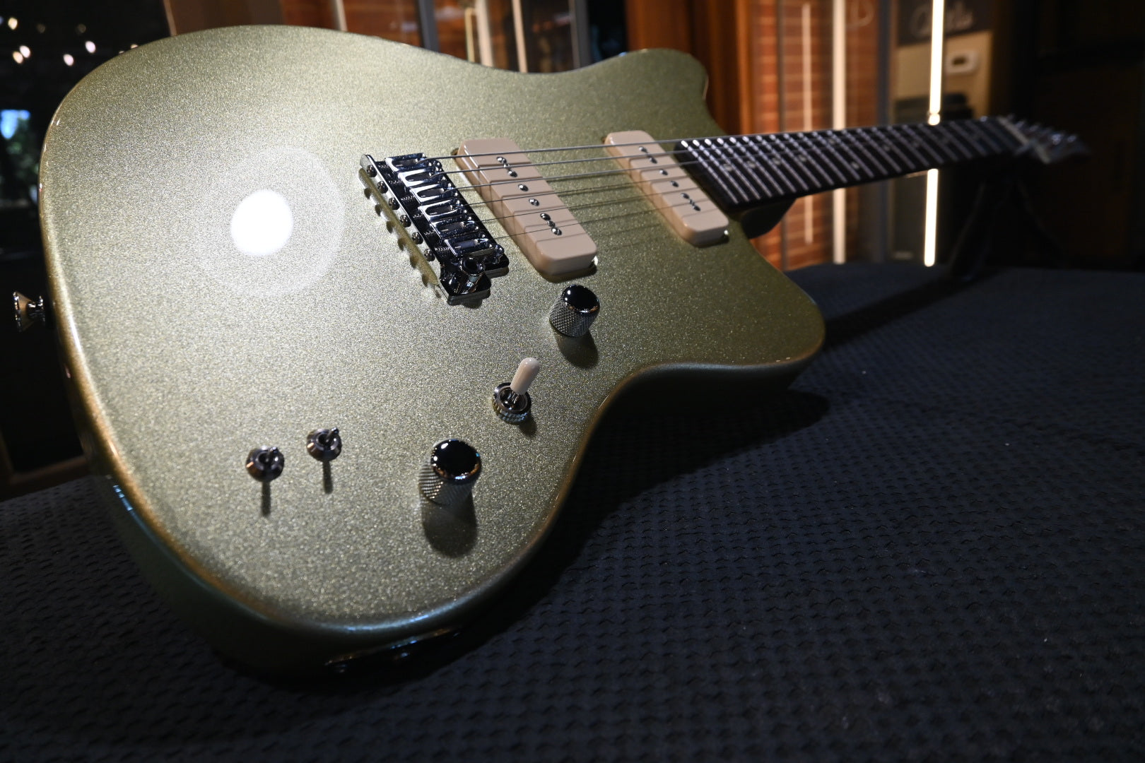 Tom Anderson Raven - Electrum Green Gold Guitar #825N - Danville Music