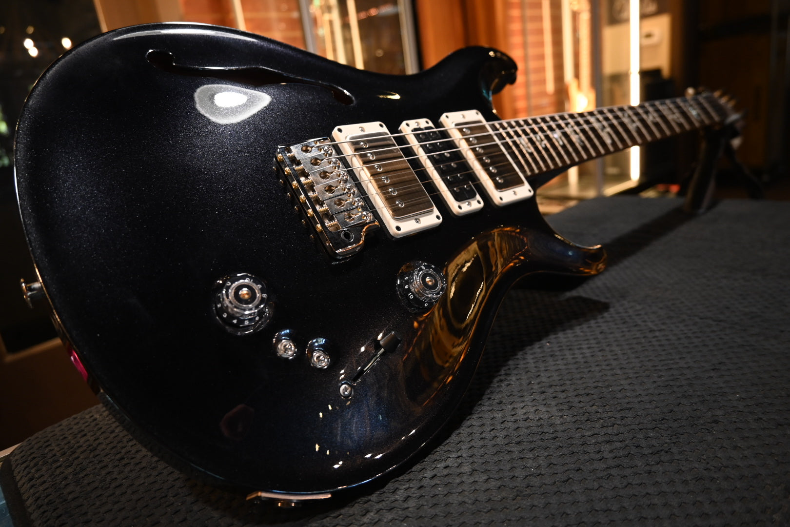 PRS Special Semi-Hollow 2024 - Metallic Black Guitar #7641 - Danville Music
