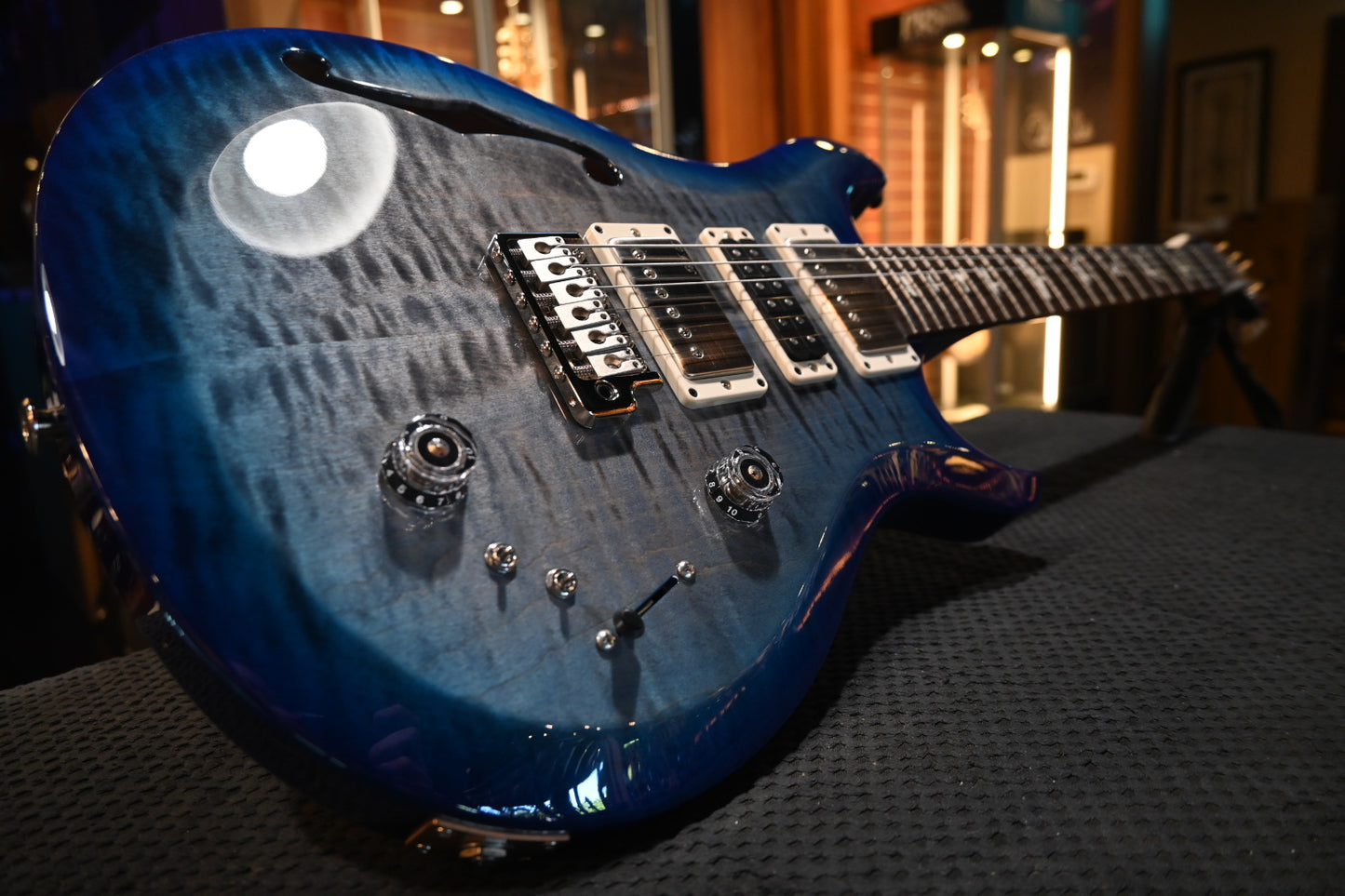 PRS S2 Special Semi-Hollow - Faded Gray Black Blue Burst Guitar #1042 - Danville Music