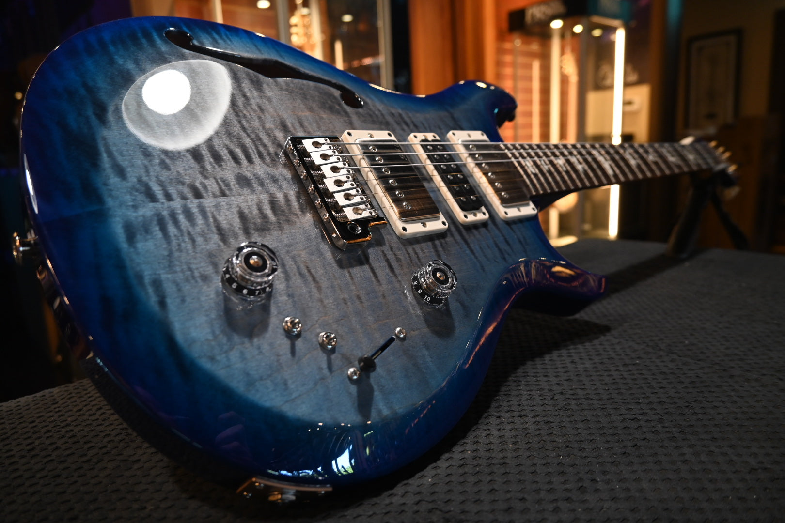 PRS S2 Special Semi-Hollow - Faded Gray Black Blue Burst Guitar #1042 - Danville Music