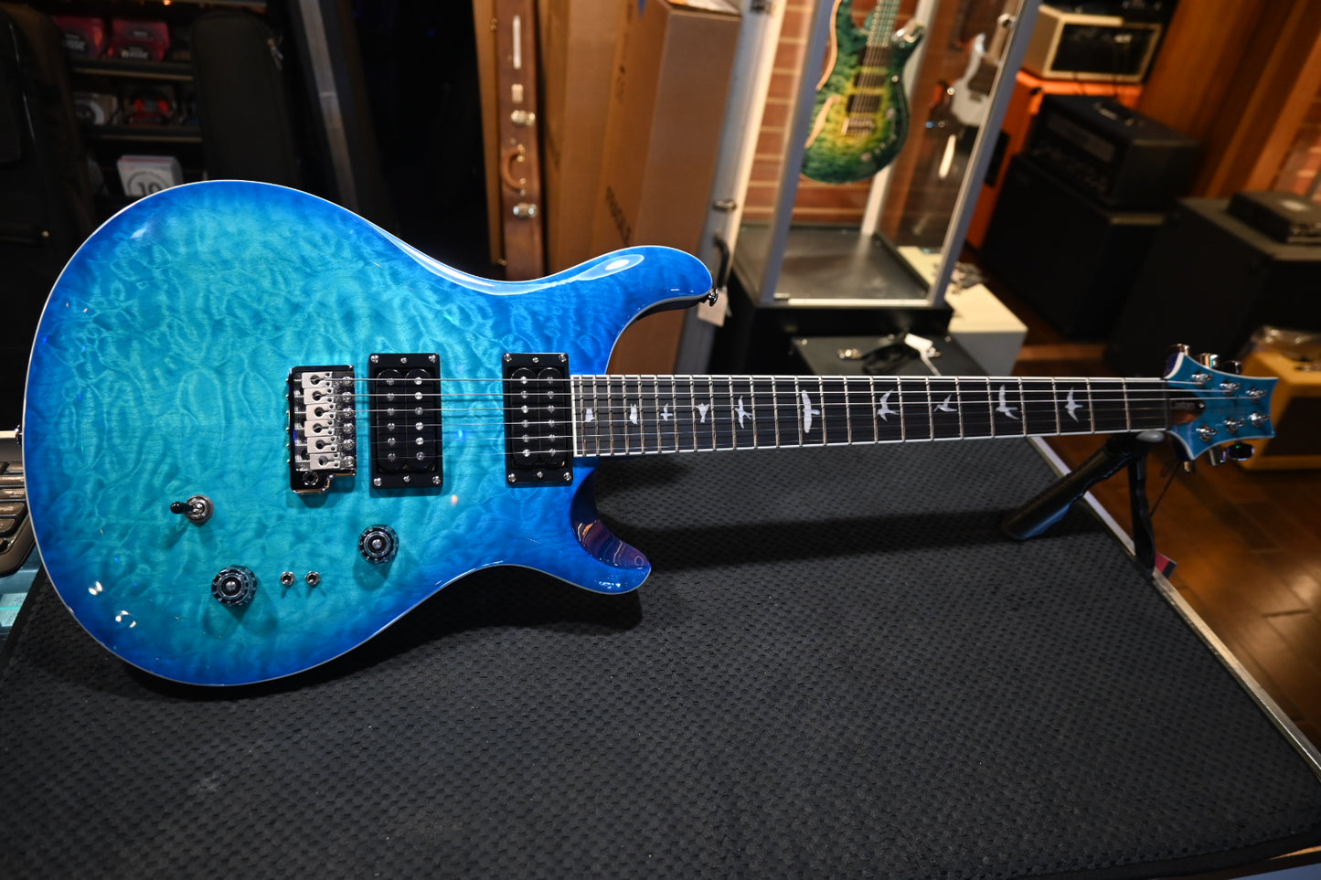 PRS SE Custom 24-08 Quilt - Lake Blue Guitar #8851