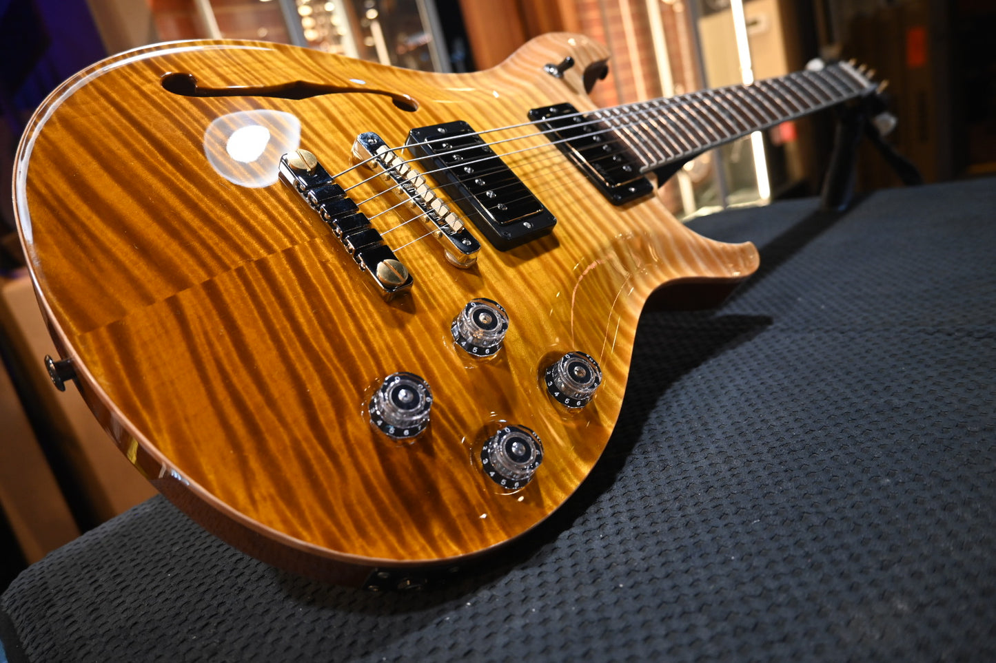 PRS Wood Library McCarty 594 Semi-Hollow Danville Music 35th Anniversary Artist Top - Gold Storm Fade Guitar #2869