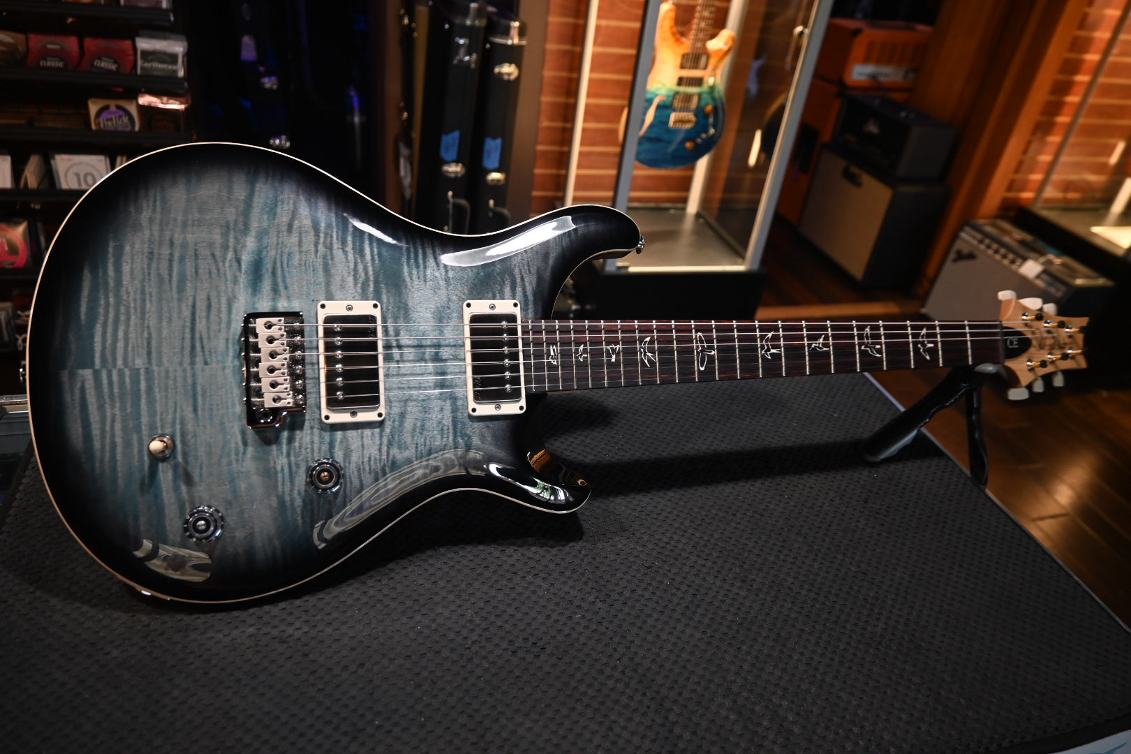 PRS CE 22 Limited Edition - Faded Blue Smokeburst Guitar #3413 - Danville Music