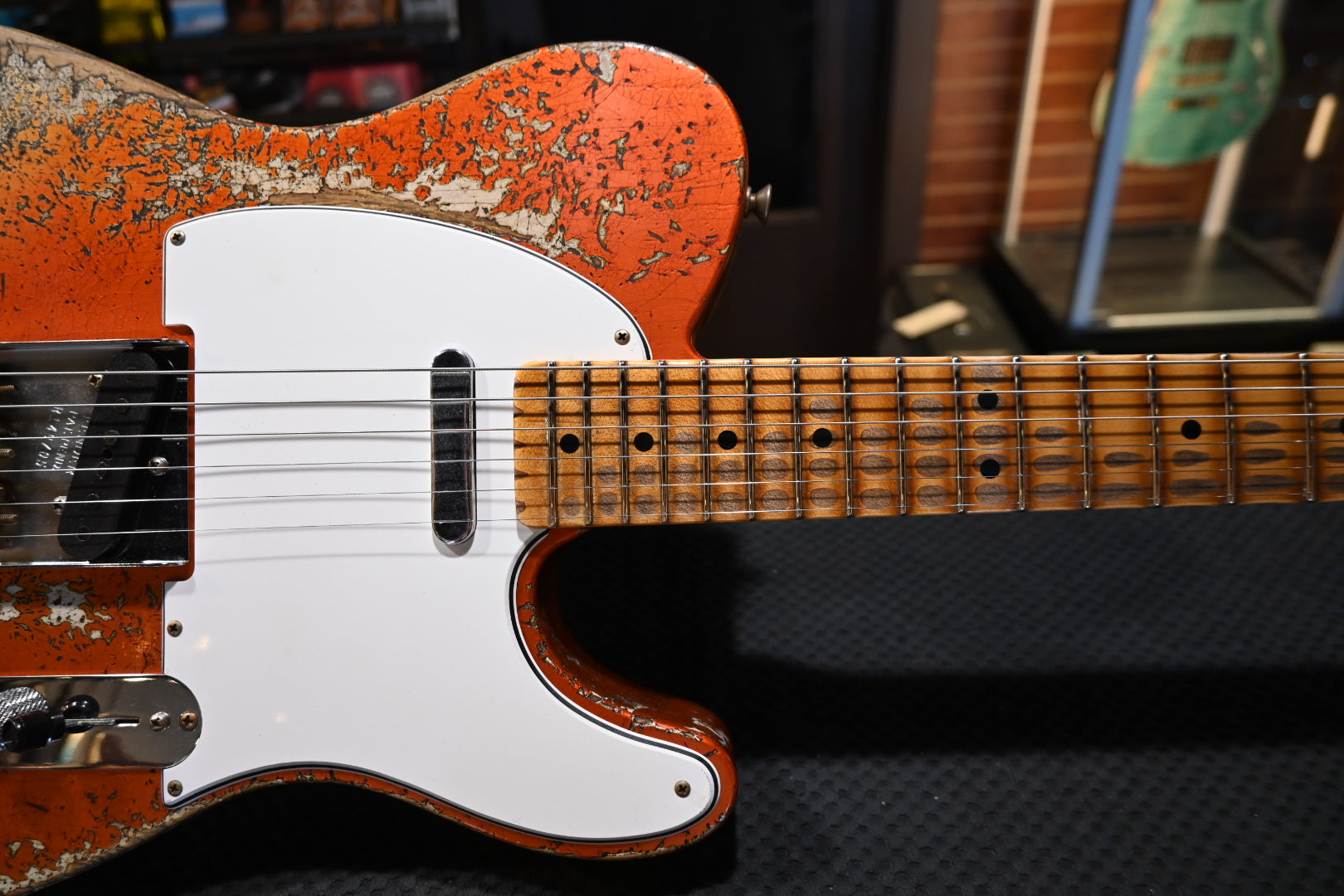 Fender Custom Shop 1952 Telecaster Super Heavy Relic - Faded Candy Tangerine Guitar #9705 - Danville Music