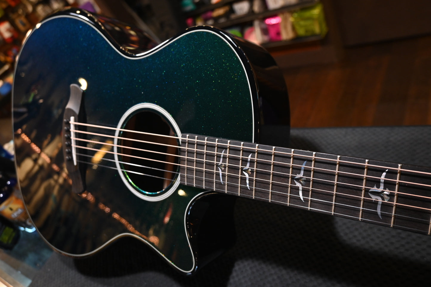 Taylor Custom GA Builder’s Edition Torrefied Spruce/Rosewood - Chroma Algae Guitar #5082 - Danville Music