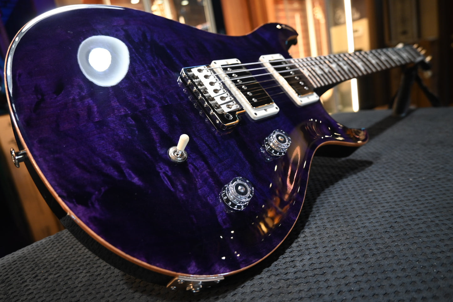 PRS Wood Library CE 24 Quilt - Purple Guitar #9873 - Danville Music