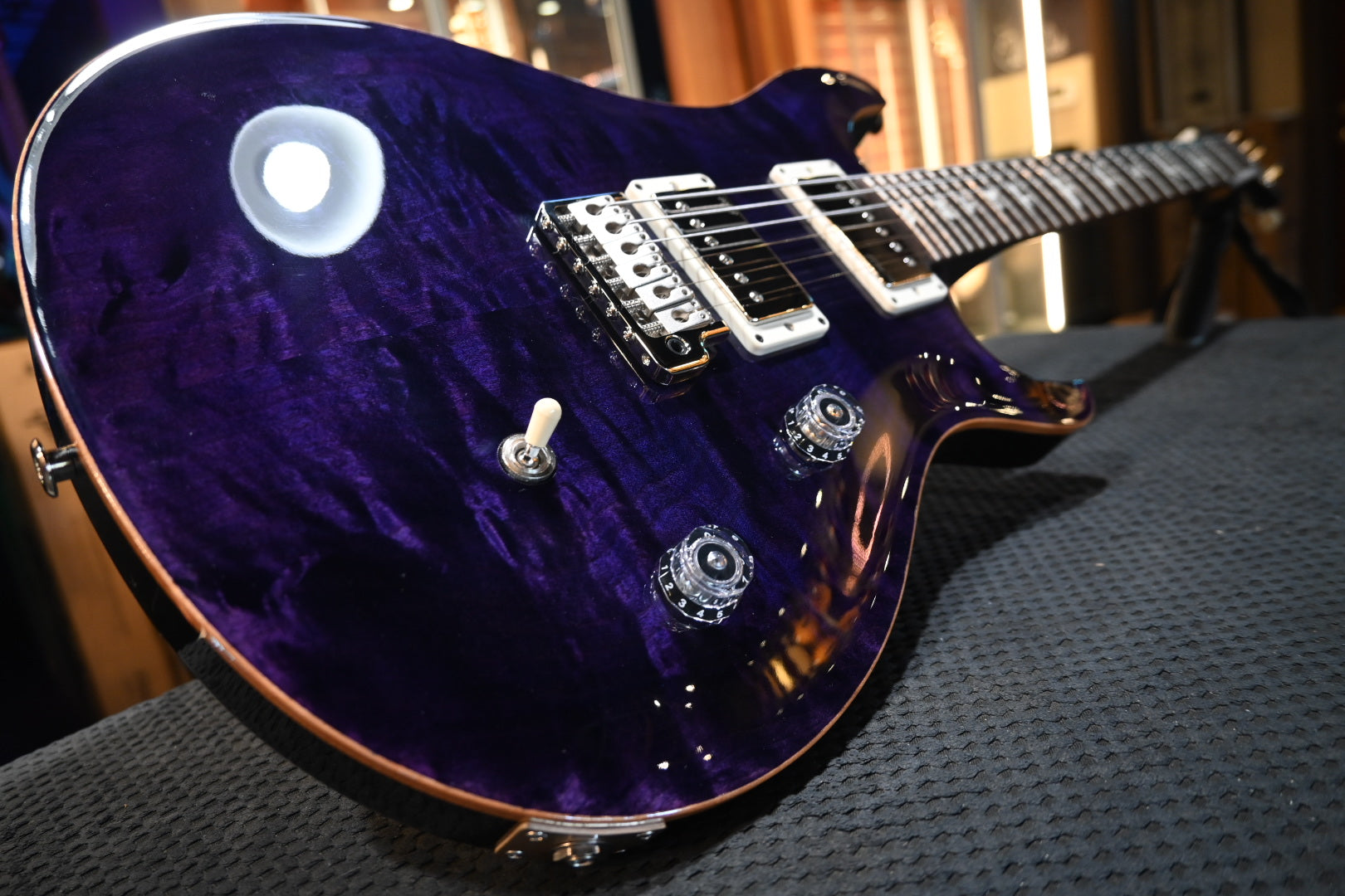 PRS Wood Library CE 24 Quilt - Purple Guitar #9873 - Danville Music