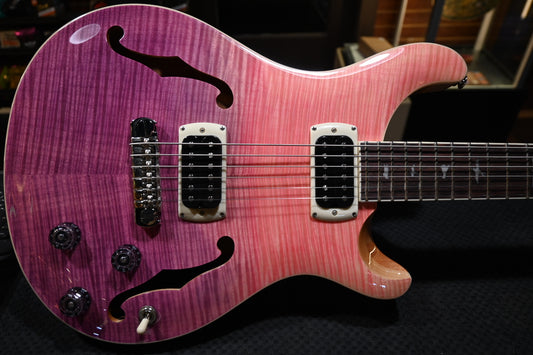 PRS SE Ed Sheeran Hollowbody I Piezo Baritone - Pink Ombre Guitar #3328