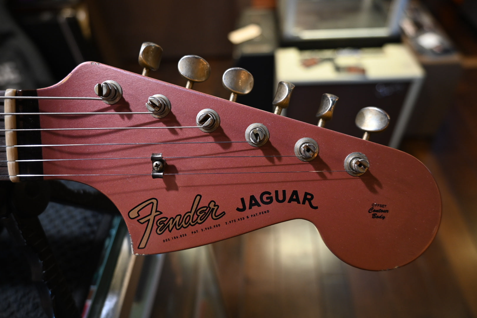 Fender Custom Shop 1963 Jaguar Journeyman - Aged Burgundy Mist Metallic Guitar #9033 - Danville Music