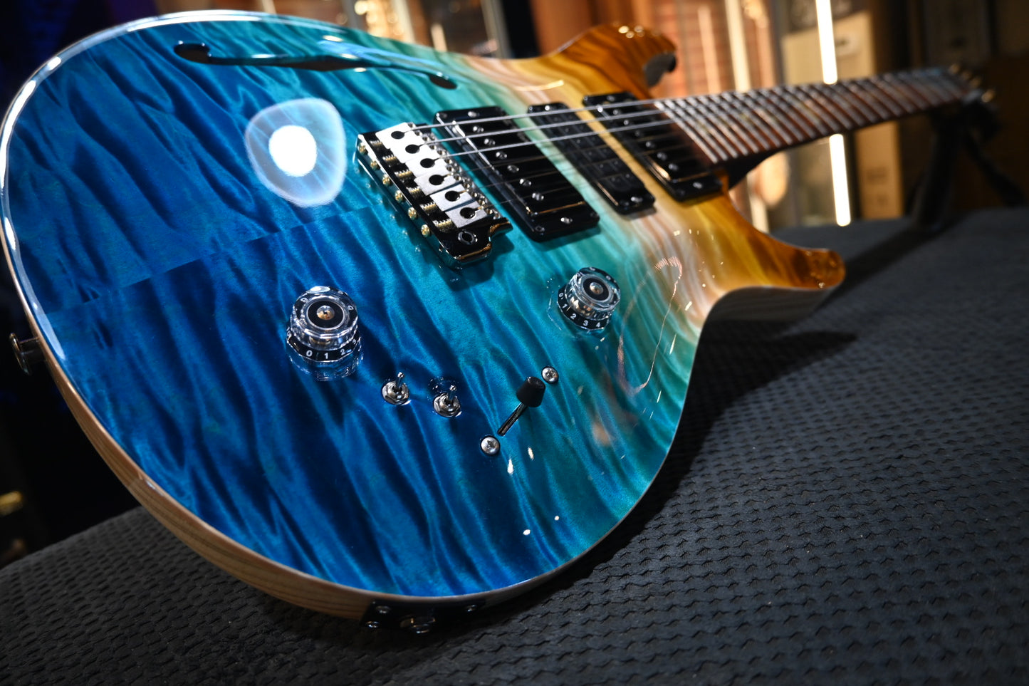 PRS Wood Library Special Semi-Hollow Danville Music 35th Anniversary Artist Top - Beach Fade Guitar #5856