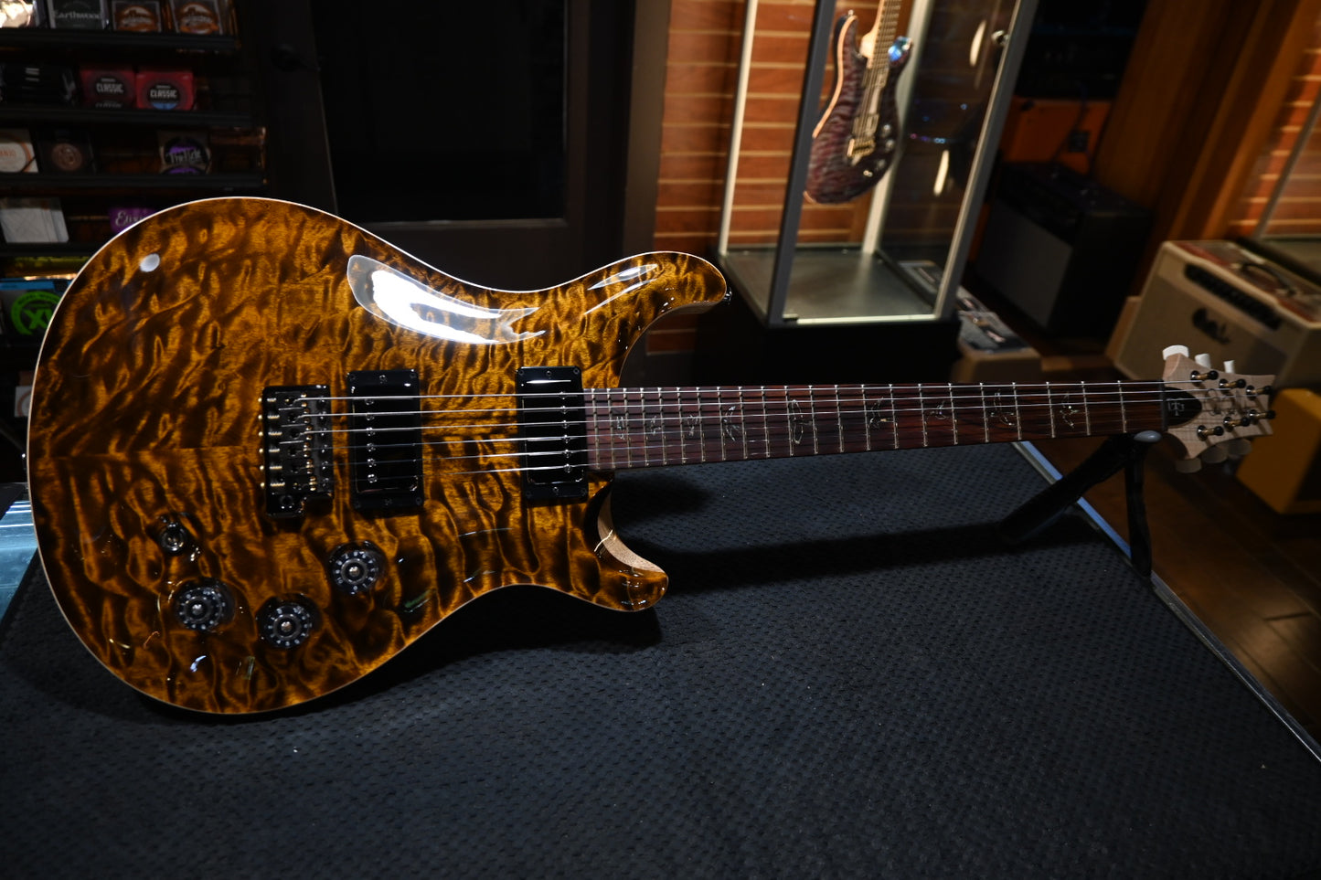 PRS Wood Library DGT 10-Top Quilt - Yellow Tiger Guitar #2070