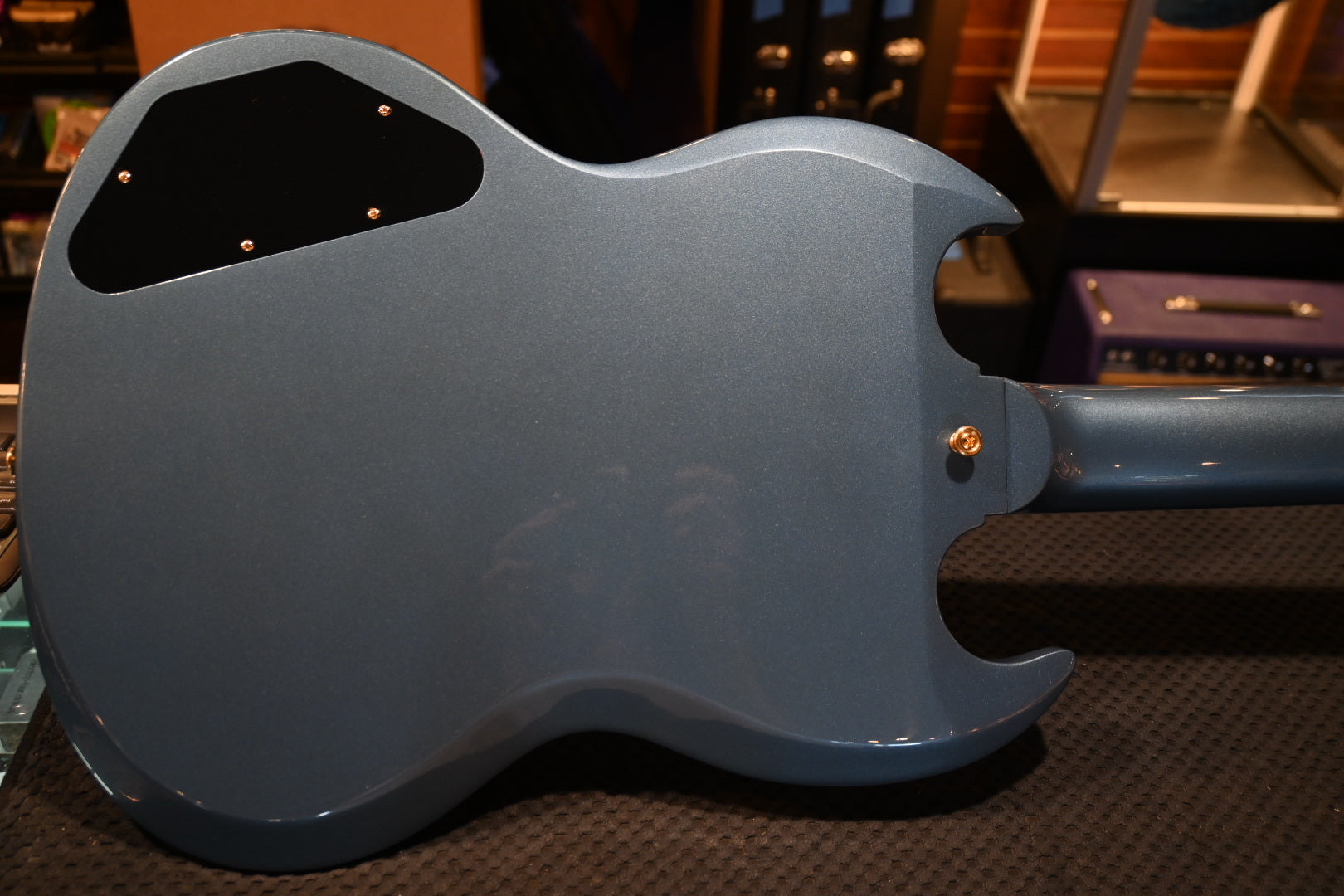 Gibson Custom Shop 1963 Les Paul SG Custom 3-Pickup Bigsby VOS “Hendrix” PSL - Pelham Blue Guitar #3063 - Danville Music