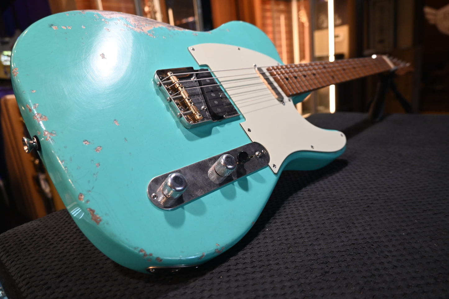 Tom Anderson T Icon In-Distress Level 3 2023 - Seafoam Green Guitar #523A - Danville Music