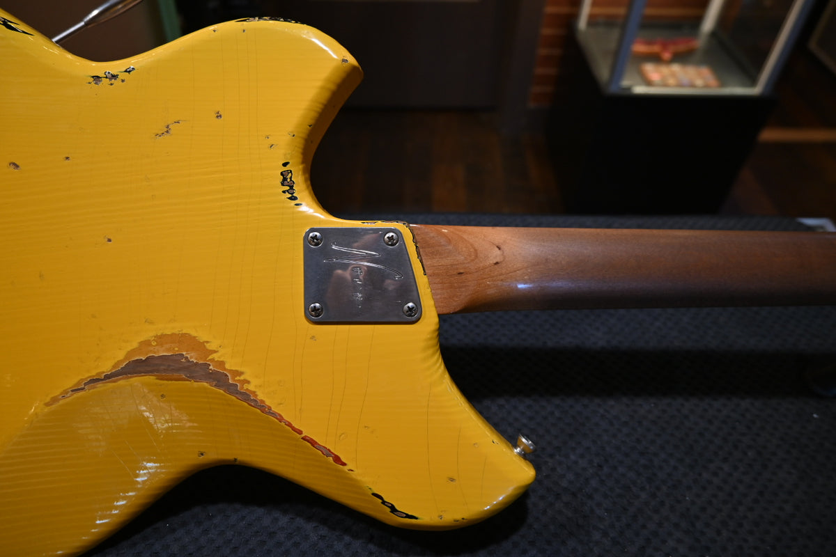 Novo Serus J - Vandalism Yellow over ‘64 3-Tone Burst Guitar #1336