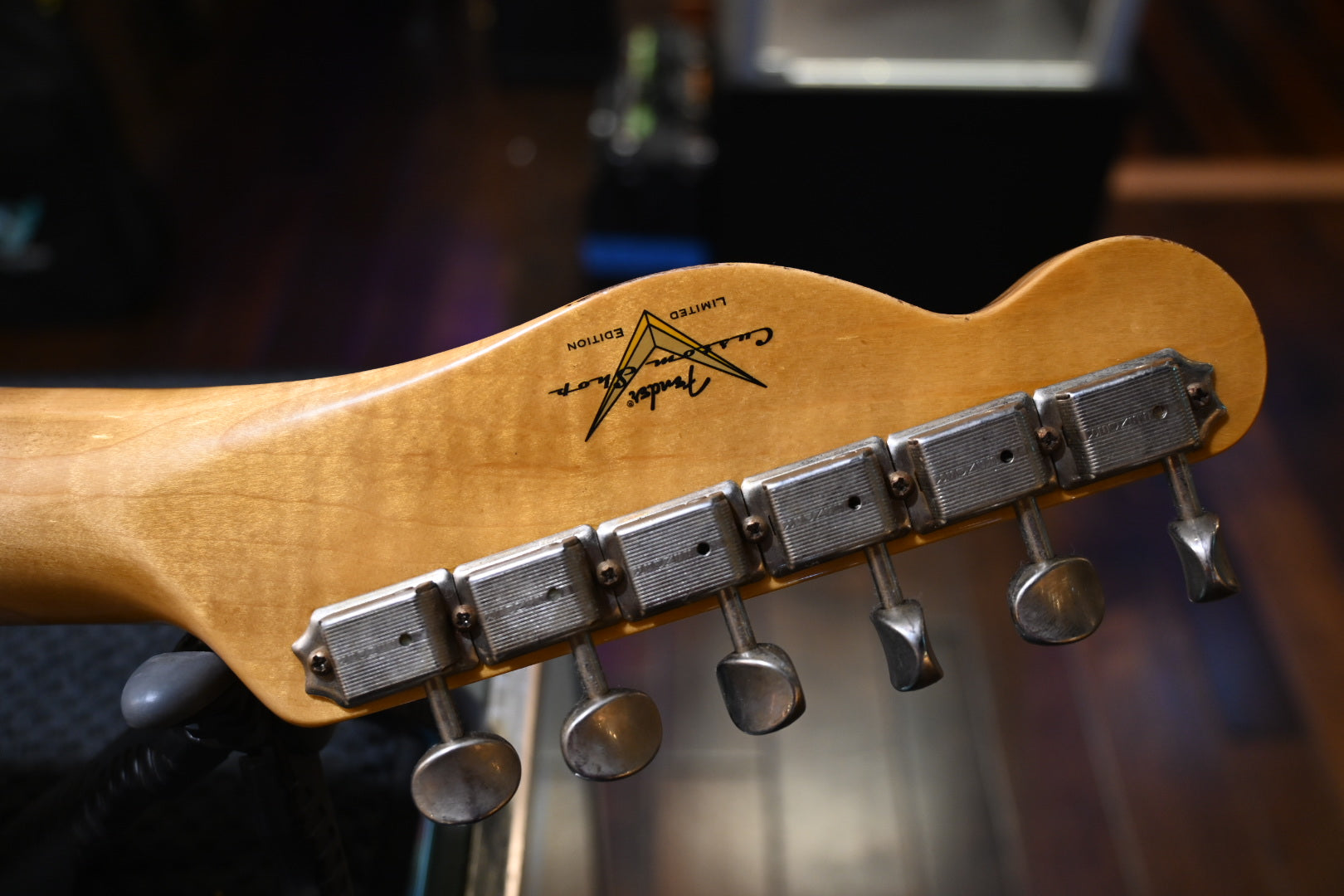 Fender Custom Shop LTD Dual P-90 Telecaster Relic 2023 - Aged Black Paisley Guitar #1877 - Danville Music