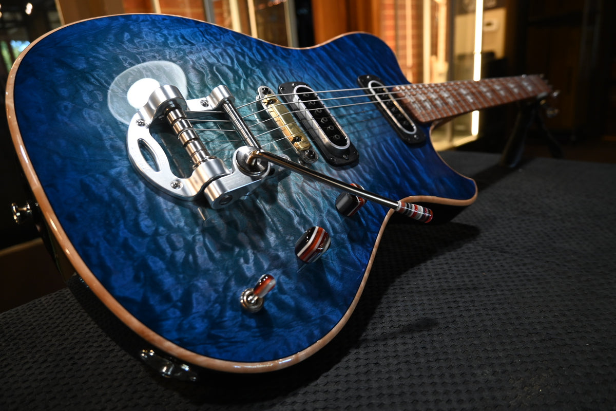 Powers Electric A-Type Select Quilt Maple PF42 CamTail - Aegean Burst Guitar #B556