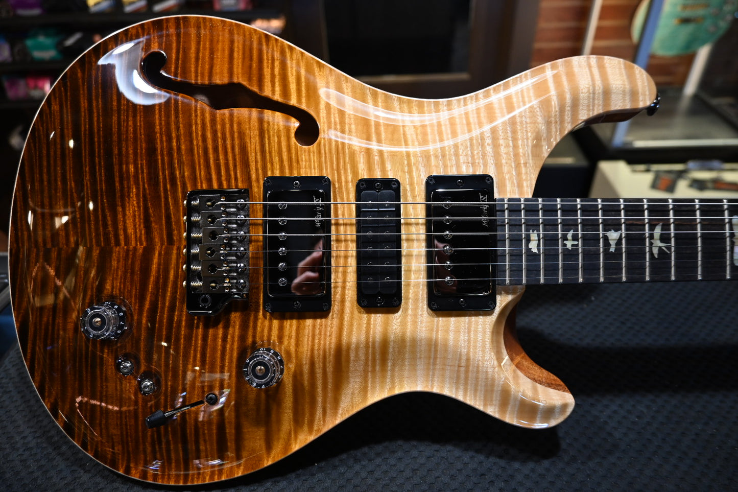 PRS Wood Library Special Semi-Hollow Danville Music 35th Anniversary Artist Top - Sandstorm Fade Guitar #6047