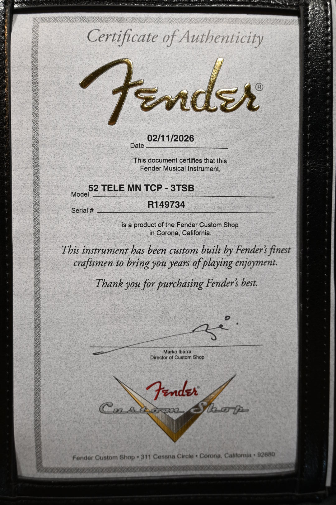 Fender Custom Shop 1952 Telecaster - 3-Tone Sunburst Guitar #9734 - Danville Music