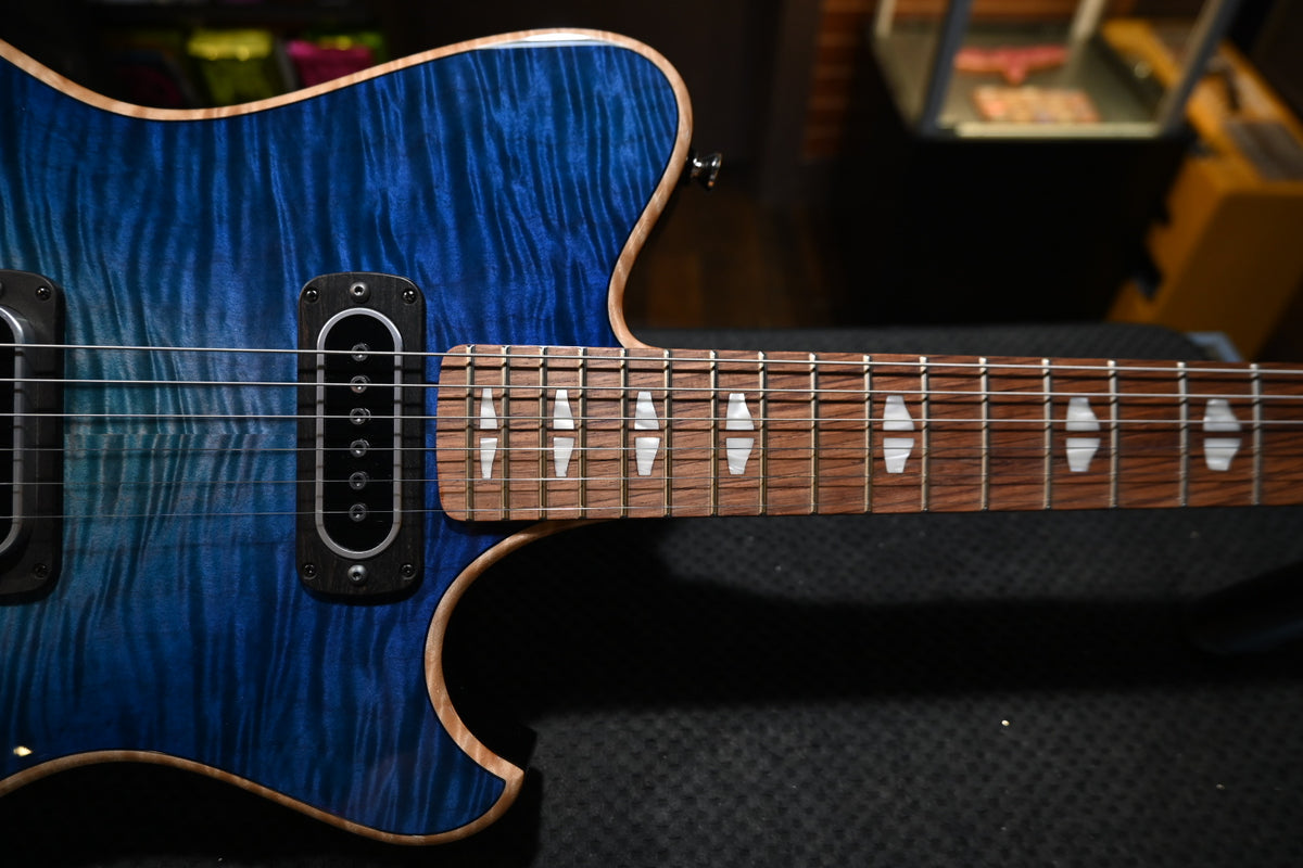 Powers Electric A-Type Select Quilt Maple PF42 Hard Tail - Aegean Burst Guitar #B555