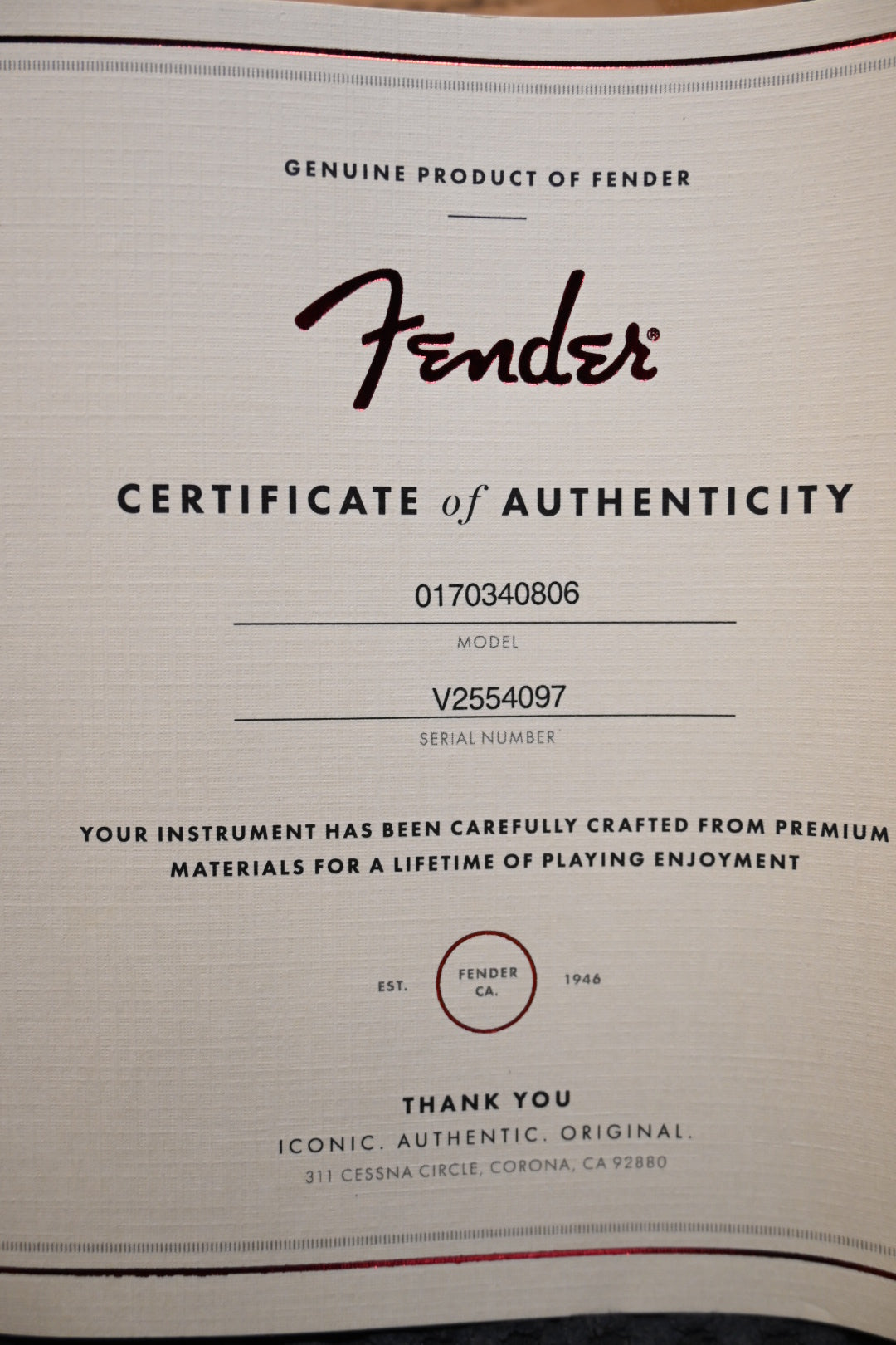 Fender Limited Edition American Vintage II 1966 Jazzmaster - Black Guitar #4097