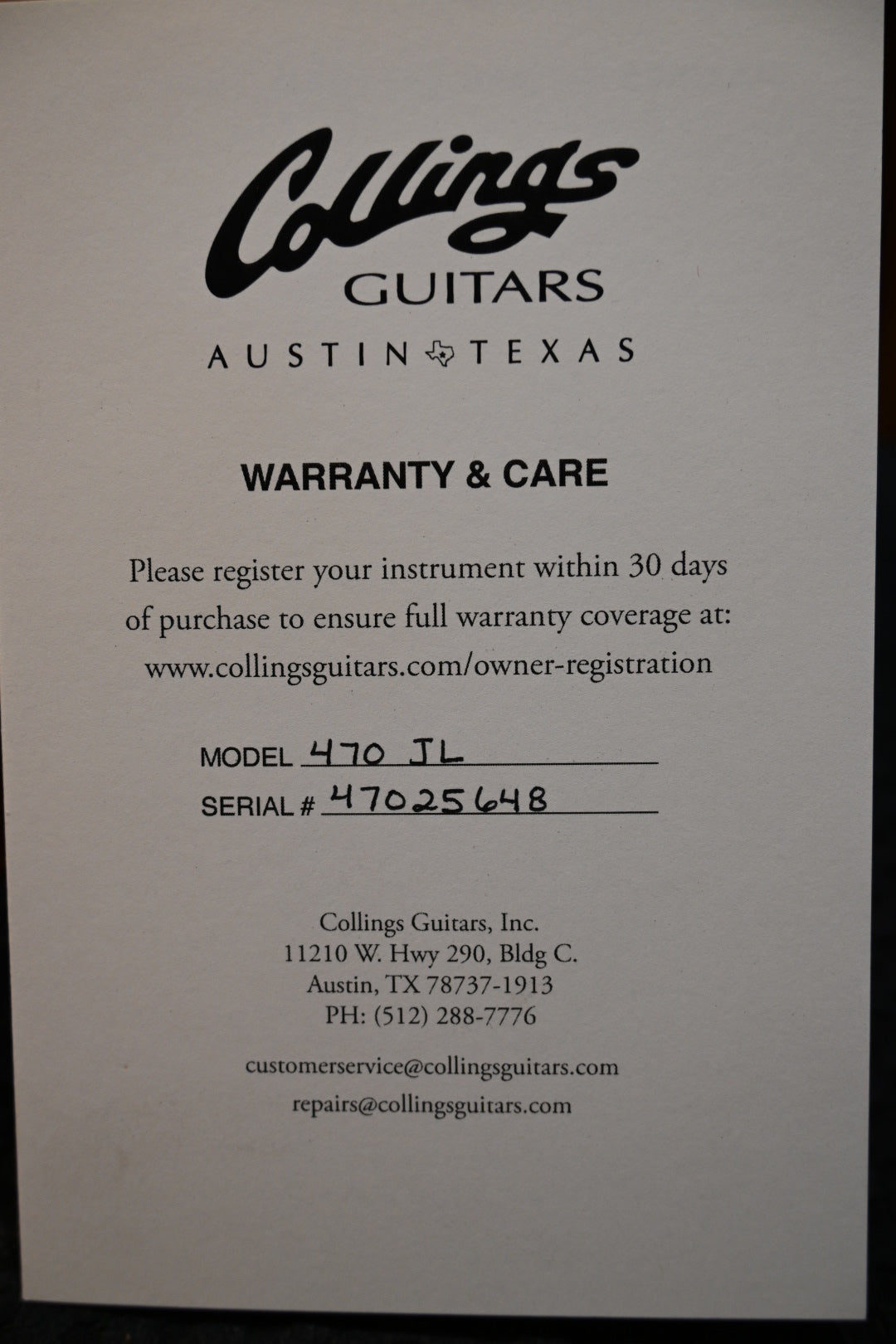 Collings 470 JL Julian Lag Signature - Antiqued Sunburst Guitar #5648 - Danville Music