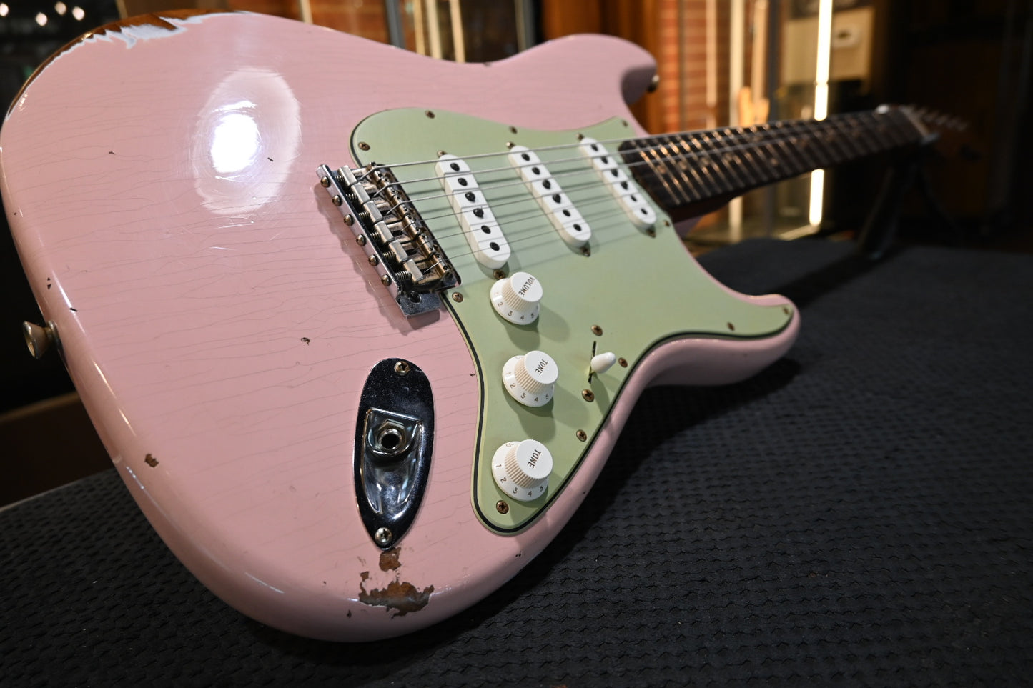 Fender Custom Shop 1963 Stratocaster Roasted Ash Relic - Shell Pink Guitar #8949 - Danville Music