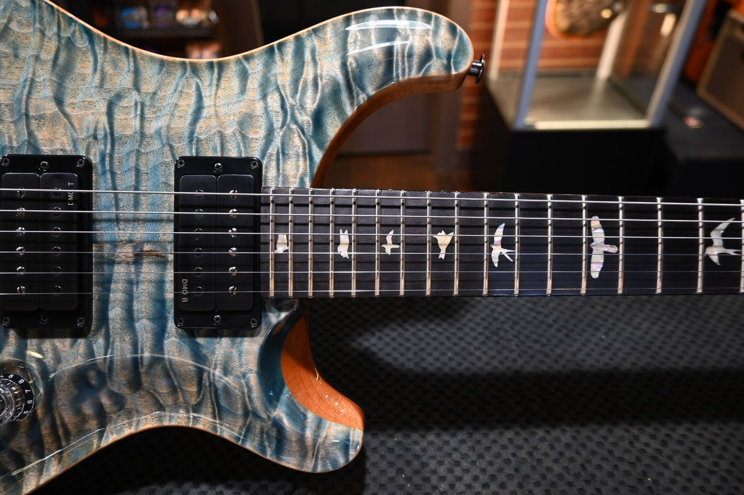 PRS Custom 24 Artist Grade Quilt Top Private Stock Color Limited Edition - Faded Indigo Guitar #5524