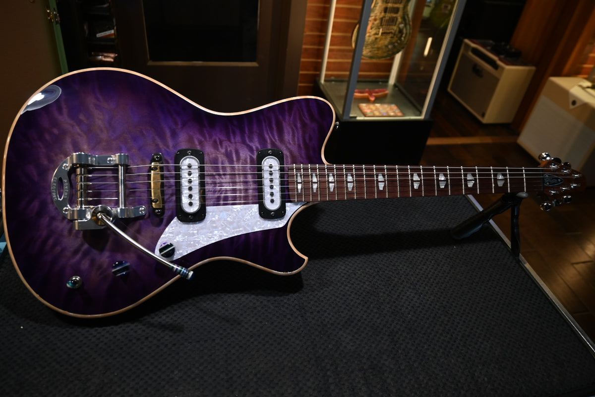 Powers Electric A-Type Select Quilt Maple PF42 CamTail - Ube Burst Guitar #B499