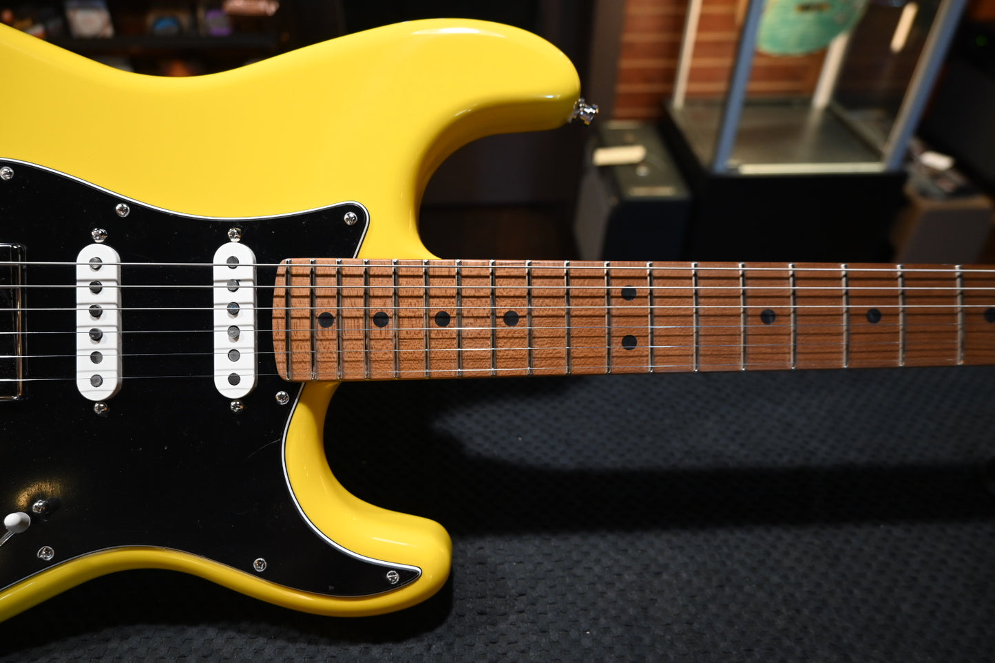 Fender Limited Edition American Ultra II Stratocaster HSS - Graffiti Yellow Guitar #8927 - Danville Music
