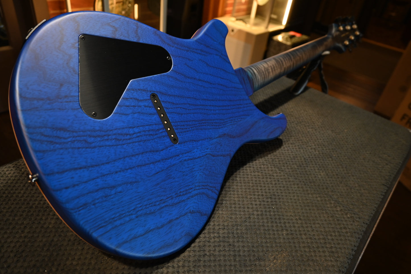 PRS Wood Library Holcomb 10-Top Quilt - Charcoal Blue Burst Satin Guitar #1495